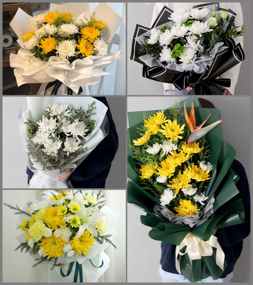 安徽滁州市明光市张八岭镇白事花束代送